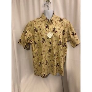 Men's Saturday Evening Post Camp Shirt Size L Large Golf Cruise Sports Wear